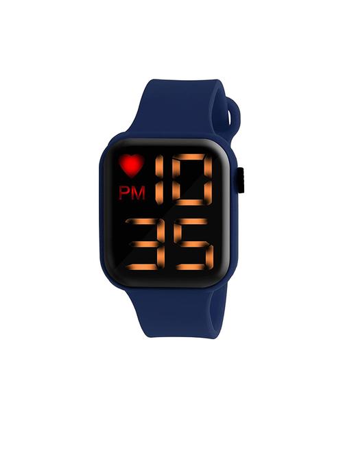 unisex navy blue silicone watch - 20541873 - Very Small Image - 1