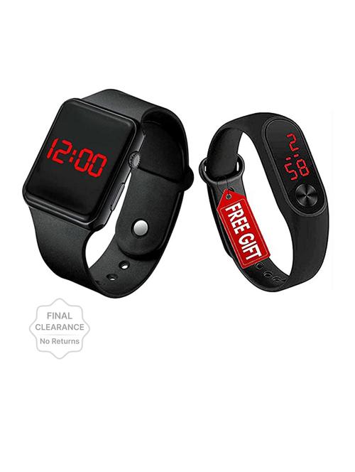 unisex black silicone watch - 20541874 - Very Small Image - 1