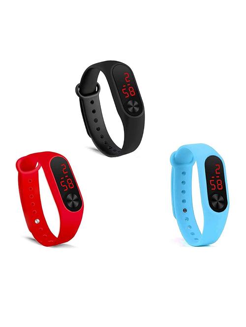 unisex pack of 3 silicone watches - 20541884 - Very Small Image - 1