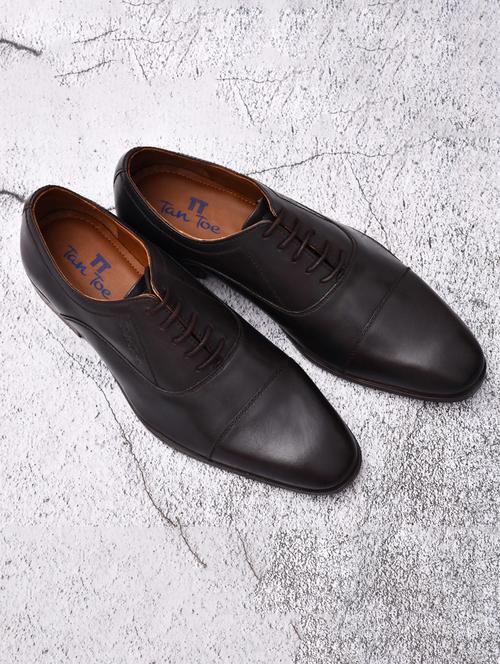 men dark brown lace-up oxfords - 20542009 - Very Small Image - 1