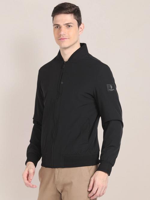 men henley collar bomber jacket - 20542426 - Very Small Image - 1