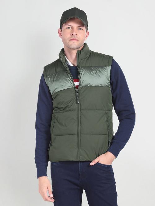 men solid quilted puffer jacket - 20542467 - Very Small Image - 1