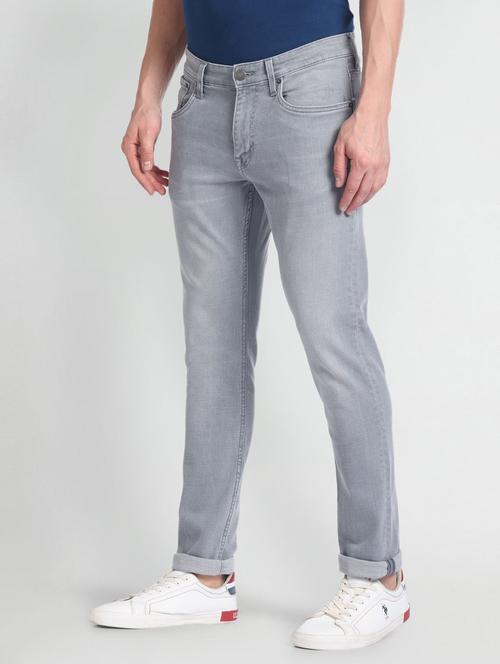 men mid rise washed denim jeans - 20542829 - Very Small Image - 1