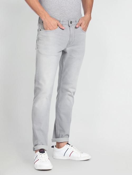 men mid rise washed denim jeans - 20542839 - Very Small Image - 1
