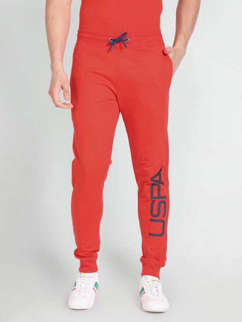 men red typographic placement print jogger - 20542883 - Very Small Image - 1
