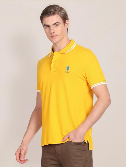 men logo print cotton polo t-shirt - 20543387 - Very Small Image - 1
