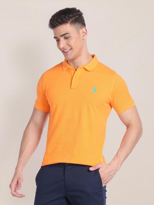 men brand logo cotton polo t-shirt - 20543399 - Very Small Image - 1