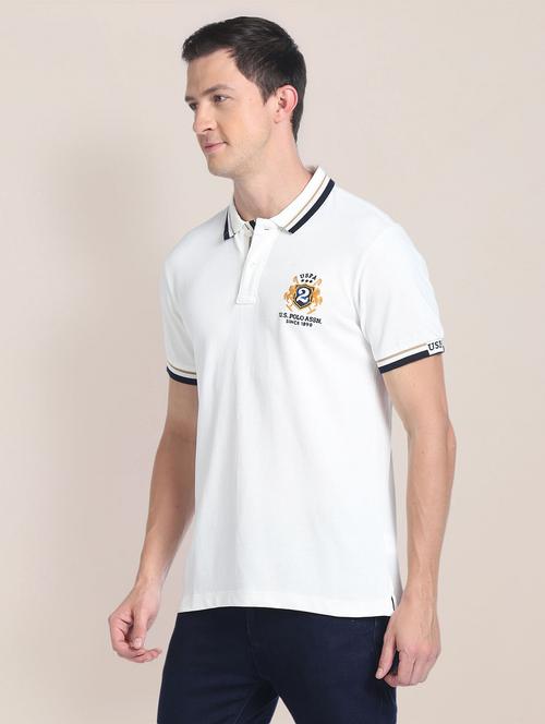 men solid polo neck t-shirt - 20543434 - Very Small Image - 1