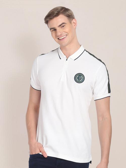 men white cotton polo t-shirt - 20543484 - Very Small Image - 1