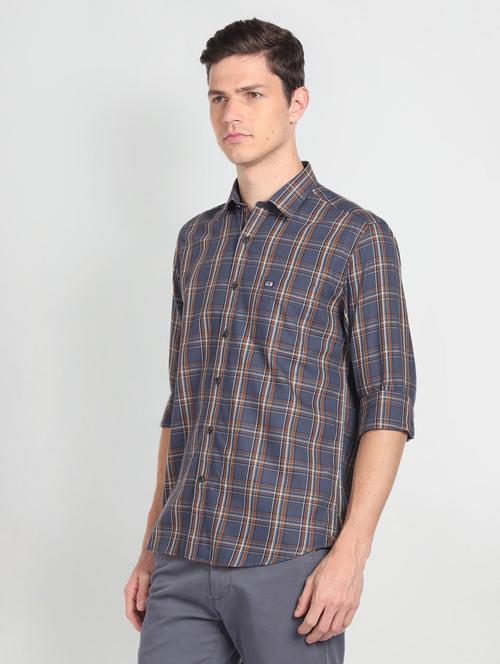 men checkered collared casual shirt - 20543837 - Very Small Image - 1
