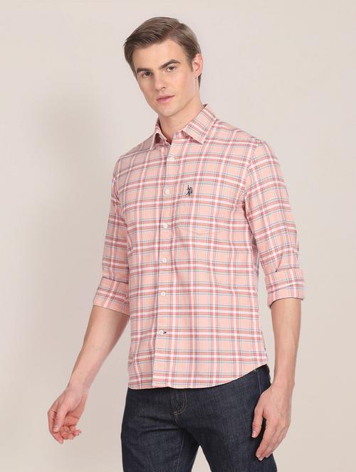 men multi color checkered cotton casual shirt - 20544092 - Very Small Image - 1