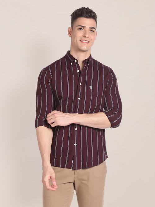 men multi colored striped casual shirt - 20544738 - Very Small Image - 1