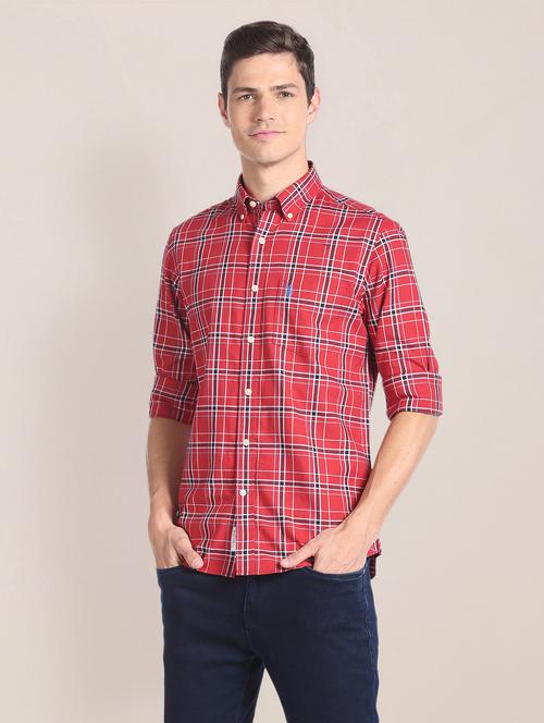 men multi colored checkered casual shirt - 20544786 - Very Small Image - 1