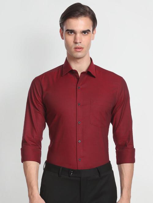 men solid cotton formal shirt - 20545045 - Very Small Image - 1