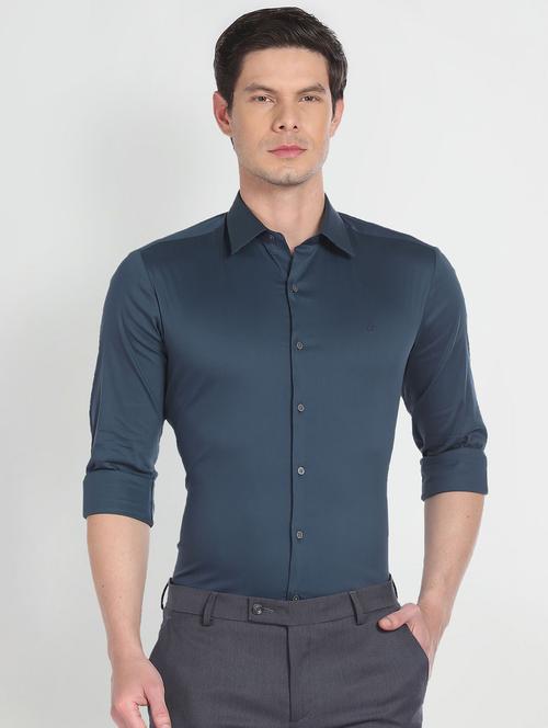 men solid cotton formal shirt - 20545832 - Very Small Image - 1