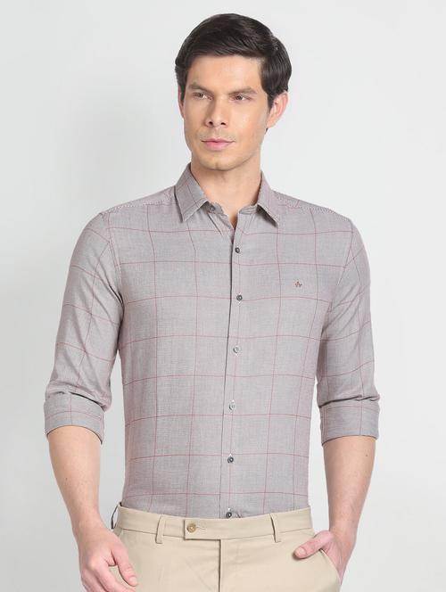 men checkered cotton formal shirt - 20545836 - Very Small Image - 1