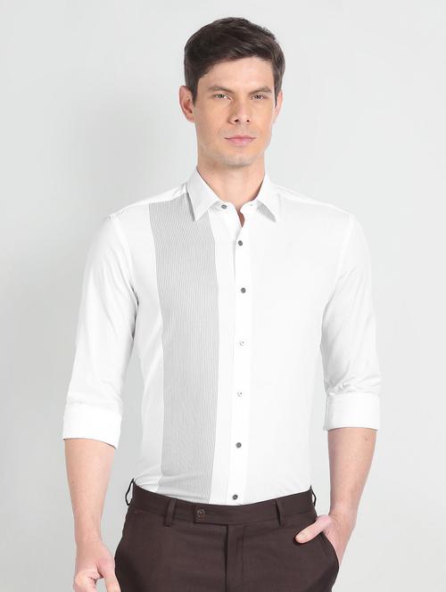 men striped cotton formal shirt - 20545843 - Very Small Image - 1