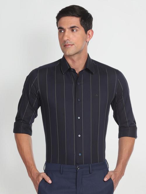 men striped cotton formal shirt - 20545851 - Very Small Image - 1