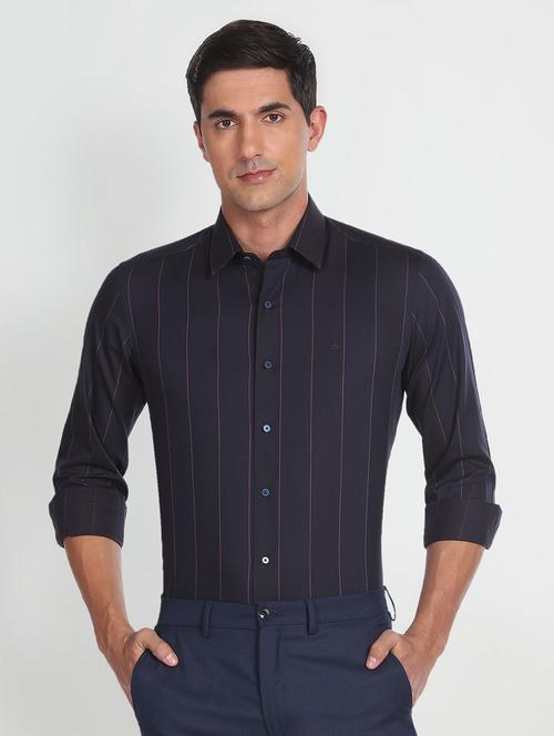 men striped cotton formal shirt - 20545852 - Very Small Image - 1