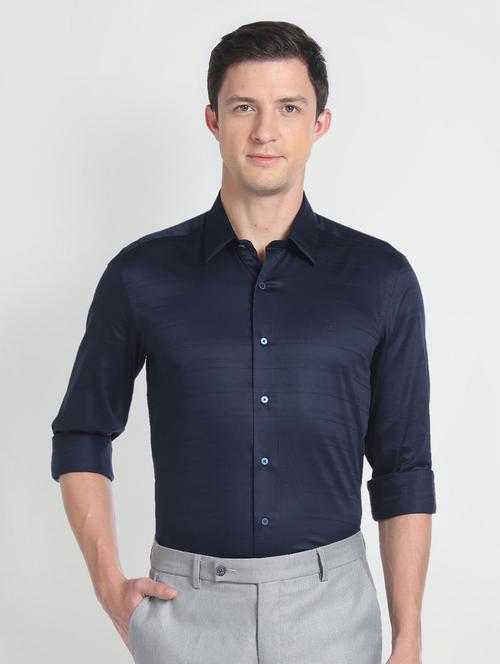 men striped long sleeve formal shirt - 20545870 - Very Small Image - 1