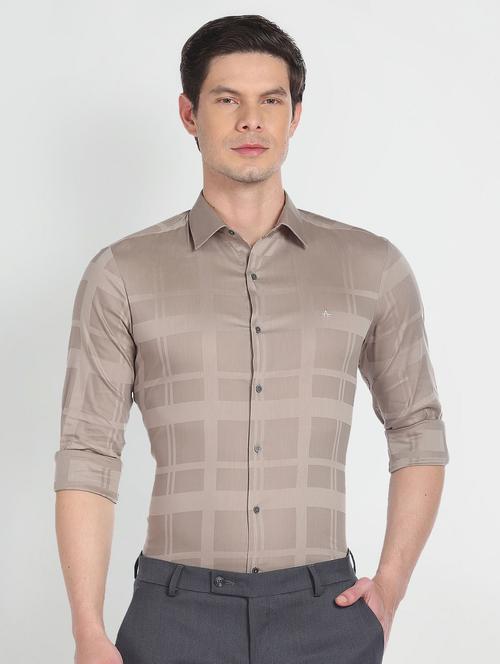 men checkered long sleeve formal shirt - 20545878 - Very Small Image - 1