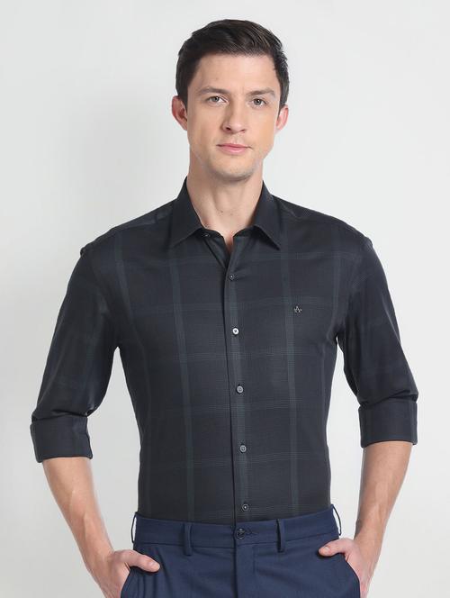 men checkered long sleeve formal shirt - 20545883 - Very Small Image - 1
