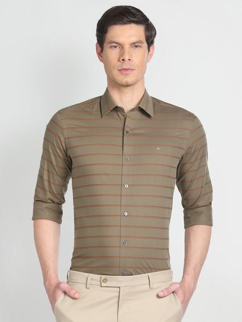 men horizontal striped formal shirt - 20545890 - Very Small Image - 1