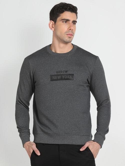 men chest print crew neck sweatshirt - 20546424 - Very Small Image - 1