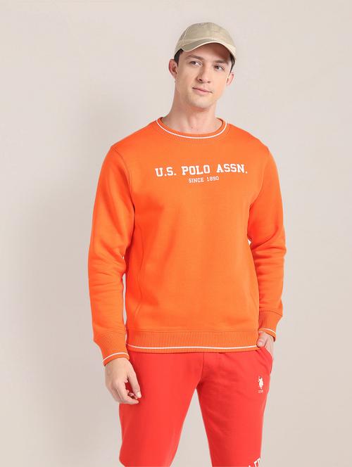 men chest print crew neck sweatshirt - 20546518 - Very Small Image - 1