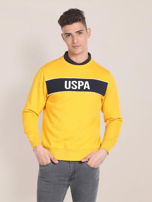 men chest print crew neck sweatshirt - 20546522 - Very Small Image - 1