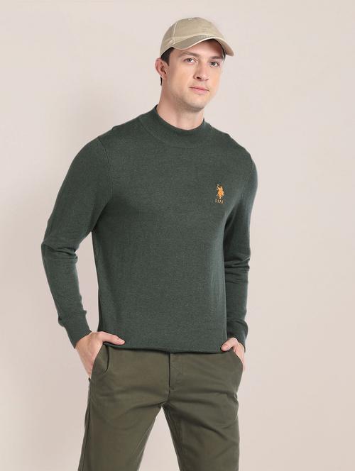 men green logo print pullover - 20546700 - Very Small Image - 1