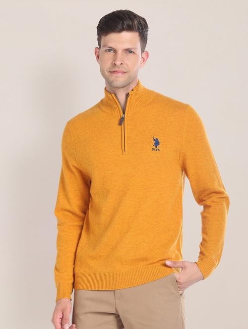 men logo print quarter zip pullover - 20546708 - Very Small Image - 1