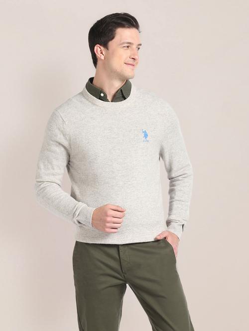 men grey logo print pullover - 20546723 - Very Small Image - 1