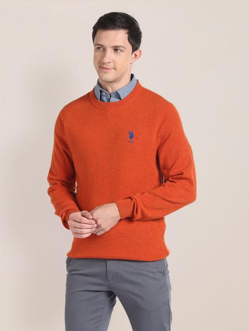 men orange logo print pullover - 20546724 - Very Small Image - 1