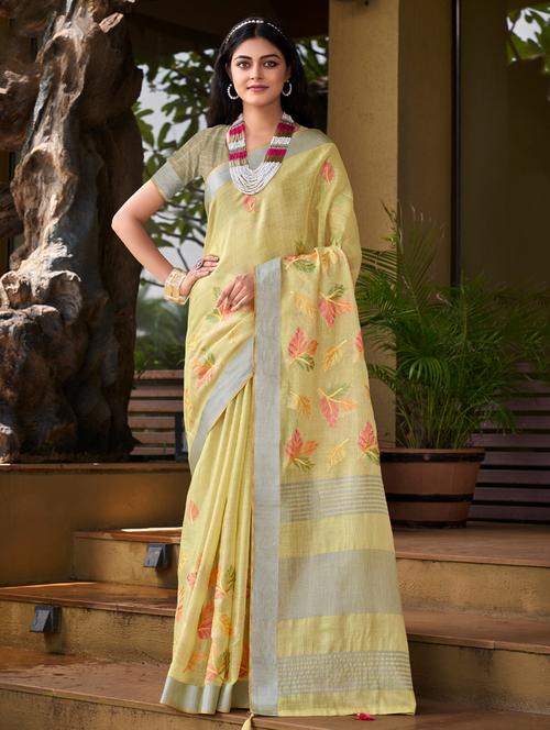 women's embroidered saree with blouse - 20547536 - Very Small Image - 1