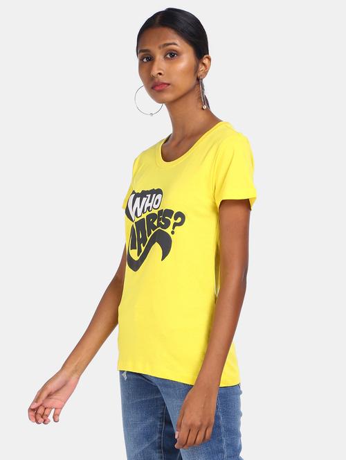 women's chest print round neck t-shirt - 20547768 - Very Small Image - 1