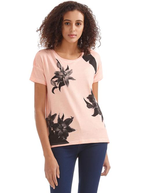 women floral print high low top - 20548194 - Very Small Image - 1