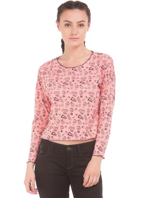 women quirky print crop top - 20548232 - Very Small Image - 1