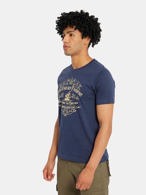 men front print crew neck t-shirt - 20548300 - Very Small Image - 1