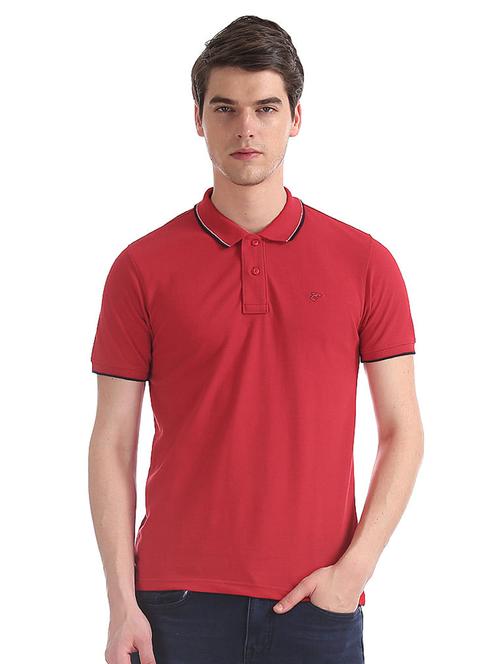 red cotton plain tshirt - 20548519 - Very Small Image - 1