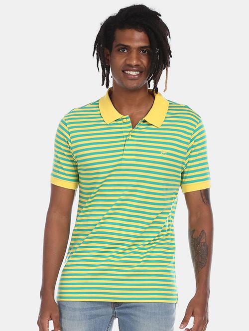yellow cotton all over print tshirt - 20548619 - Very Small Image - 1