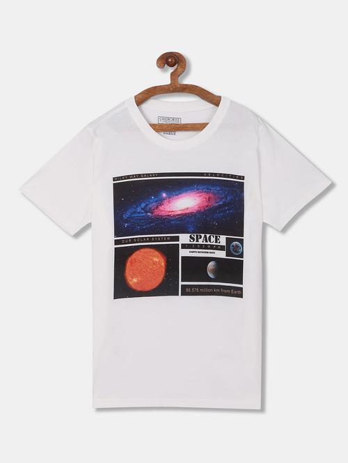 white cotton blend t-shirt - 20548723 - Very Small Image - 1