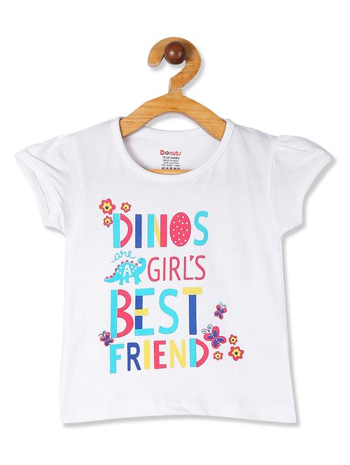 white cotton blend tee - 20548744 - Very Small Image - 1