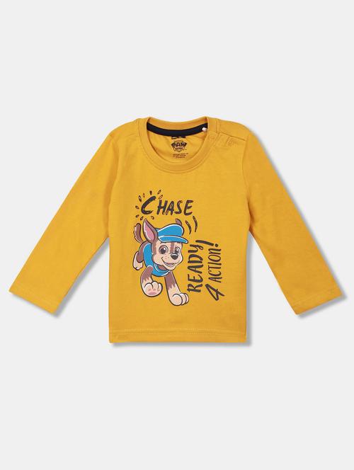 mustard cotton blend t-shirt - 20548766 - Very Small Image - 1