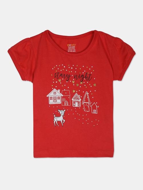 red graphic round neck t-shirt - 20548781 - Very Small Image - 1