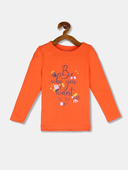 orange cotton tee - 20549733 - Very Small Image - 1