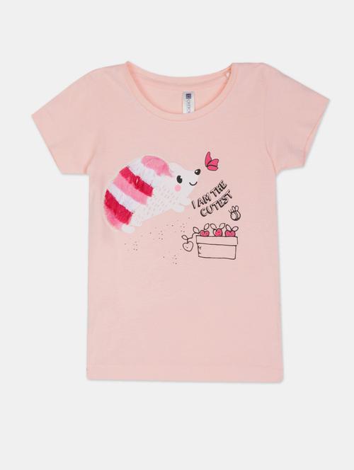 rosewater pink cotton regular tee - 20549805 - Very Small Image - 1