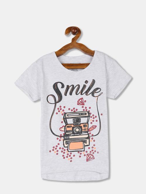 grey cotton regular tee - 20549815 - Very Small Image - 1