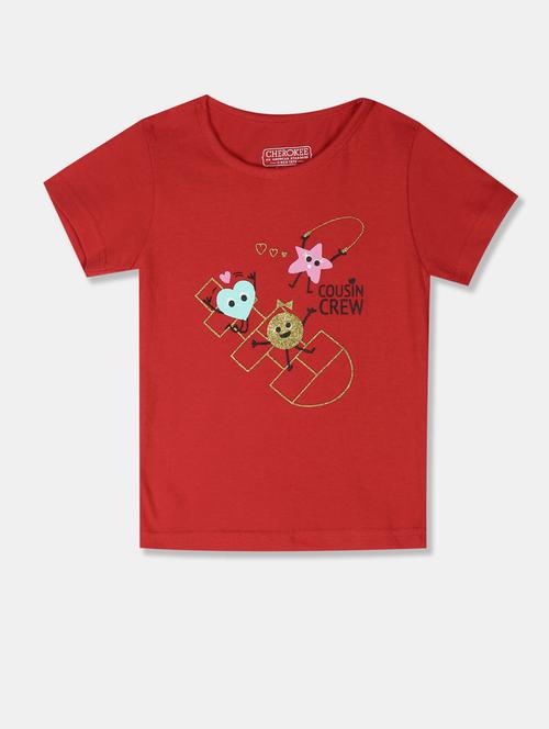 girls round neck graphic regular t-shirt - 20549917 - Very Small Image - 1