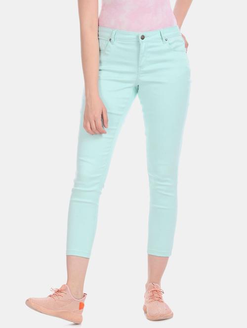 light green cotton trousers - 20550368 - Very Small Image - 1